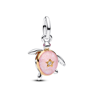 Charm Pandora Club Mạ Vàng 14K Rùa Kim Phúc Linh Động